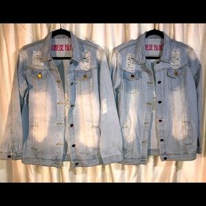 Stone Washed Ripped Design “Adaeze Black” Jacket